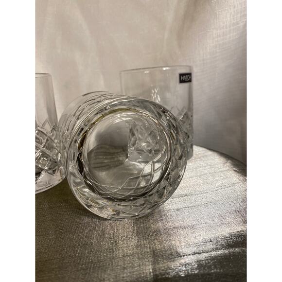 set 3 Shannon Hatch Collection by Godinger Crystal Double Old Fashioned Glasses - Picture 16 of 16